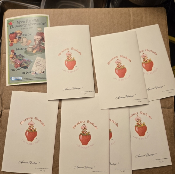 Vintage 1970s/80s Strawberry Shortcake Valentines Day Cards 7 Cards And Advert - Picture 10 of 12